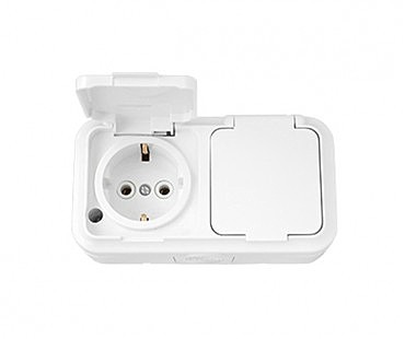 Праліск розетка 2-а c з/к з кр. РА16-303 (30 шт) (00000000429)