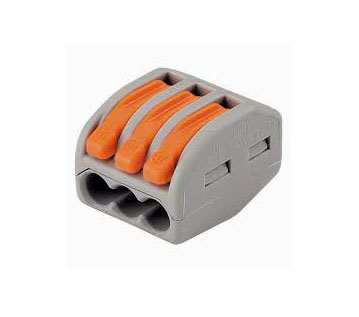 Клема 3х контактна Wago (50 шт.) (00000003637)