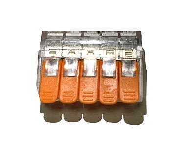 Клемник з'єднувальний 5-провідний, прозорий вдосконалений, GISelt (40) (00000112160)