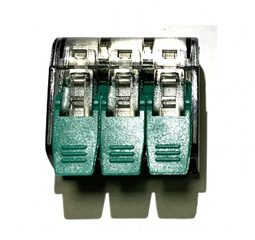 Клемник з'єднувальний 3-х провідний, прозорий, GISelt (50) (00000112154)