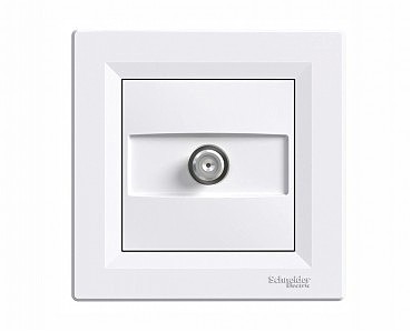 SAT Розетка кiн  Asfora белый (0000008684)