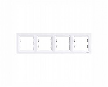 Рамка 4-я гориз. Asfora бел (без упаковки) (00000005726)