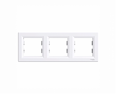 Рамка 3-я гориз. Asfora бел (15 шт.) (00000005725)
