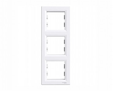 Рамка 3-я верт. Asfora бел (15 шт.) (00000007327)