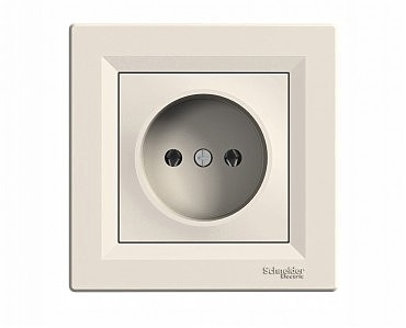 Розетка без з/к Asfora крем (10 шт.) (00000005728)