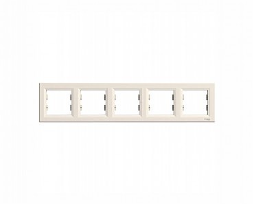 Рамка 5-я гориз. Asfora крем (без упаковки) (00000005049)