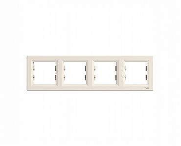 Рамка 4-я гориз. Asfora крем (без упаковки) (00000005048)