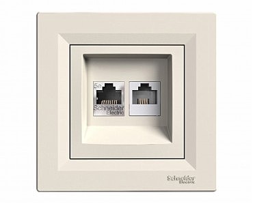 Розетка комп'ютер Asfora крем (00000107553)