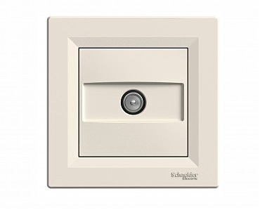 РОЗЕТКА TV ПРОХІД КРЕМ ASFORA (00000104554)