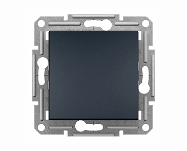 Вимикач 1кл антрацит ASFORA (00000008920)