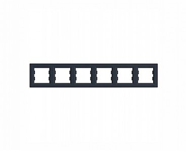 Рамка 6-я гориз. Asfora АНТРАЦИТ (00000011588)