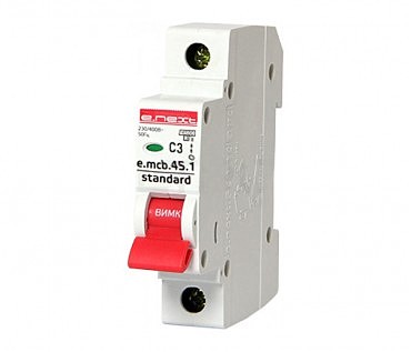Модульний автоматичний вимикач e.mcb.stand.45.1.C3, 1р, 3А, C, 4,5 кА (00000107938)