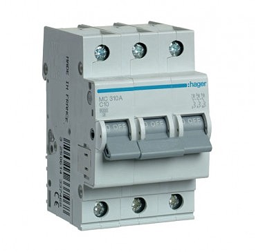 Авт.вим. 3р 10А Hager (00000001507)
