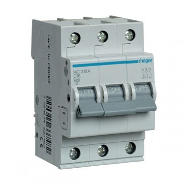 Авт.вим. 3р 16А Hager (00000001412)