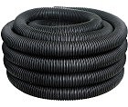 Труба ПВД гнучка гофр. Ø16 мм, стандартна з протяжкою, колір чорний ДКС