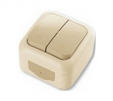 Вимикач 2 відкр. PALMIYE ViKo крем (00000006994)