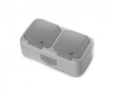 Розетка з з/к+Розетка з з/к PALMIYE ViKo сер (00000000266)