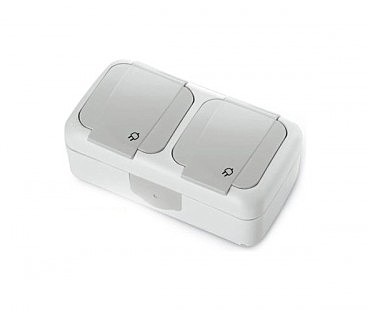 Розетка з з/к+Розетка c з/к  PALMIYE ViKo біл. (00000003283)