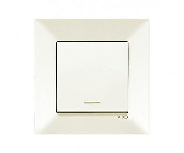 Выключатель 1 скр с подсветк  Меридиан крем (00000000139)