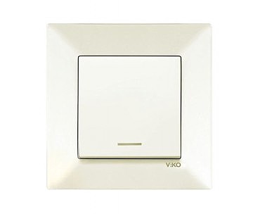 Выключатель 1 проходной  Меридиан крем (00000000142)