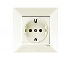 Розетка 1 скр c з/к Меридиан крем
