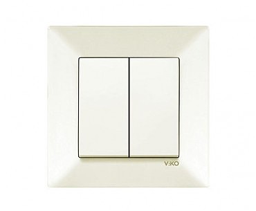 Выключатель 2 скр Меридиан крем (00000000140)