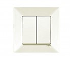 Выключатель 2 скр Меридиан крем