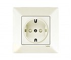 Розетка 1 скр с з.ш. Меридиан крем