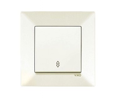 Выключатель 1 проходной с подсветк Меридиан крем (00000000528)