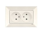 Розетка 2 скр Меридіан крем