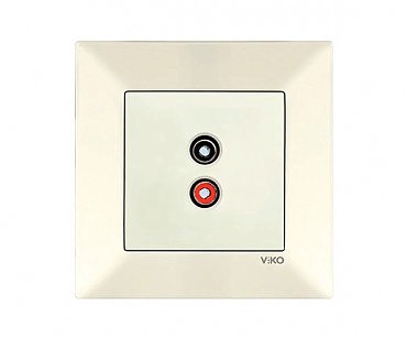 Аудиорозетка  Меридиан крем (00000002619)