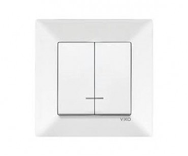 Выключатель 2 скр с подсветк  Меридиан (00000001010)