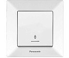Перемикач 1кл прохідний з підсвічуванням білий Arkedia Panasonic