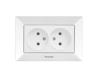 Розетка 2-а б/з біла Arkedia Panasonic (00000112081)
