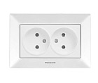 Розетка 2-а б/з біла Arkedia Panasonic