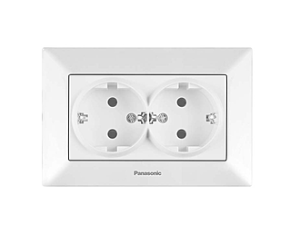 Розетка 2-а з/з біла Arkedia Panasonic (00000112082)