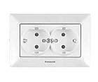 Розетка 2-а з/з біла Arkedia Panasonic