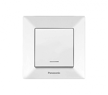 Вимикач 1кл із підсвічуванням білий Arkedia Panasonic (00000112428)