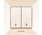 Перемикач 2кл прохідний крем Arkedia Panasonic