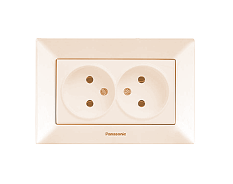 Розетка 2-а  б/з крем Arkedia Panasonic (00000113217)