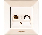 Розетка комп'ютерна RJ45, категорія 5е, крем Arkedia Panasonic