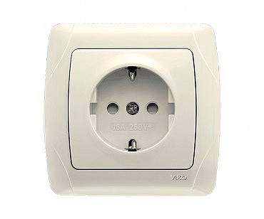 Розетка 1 скр із з/к зі шторками Кармен крем (00000001738)