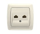 Розетка 2 комп'ютерна Кармен крем