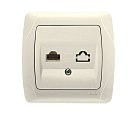 Розетка комп'ютерна Кармен крем
