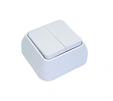 Вимикач 2 відкр. біл. MAKEL (10 шт.) (00000001466)