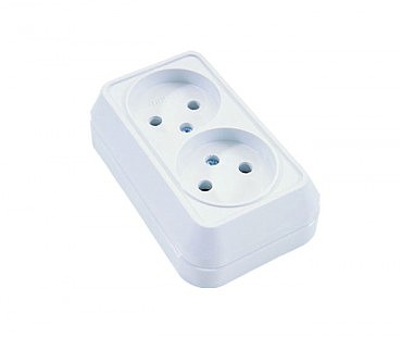 Розетка 2 відкр. біл. MAKEL (10 шт.) (00000001469)