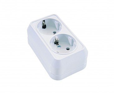 Розетка 2 відкр. біл. MAKEL (10 шт.) (00000001470)