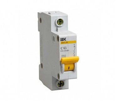Авт. вим. ВА47-29 1P 63A 4,5кА х-ка C  (00000001564)