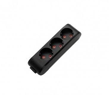 Колодка 3 гнізда (чорна) ViKo MULTI-LET (30 шт) (00000013582)