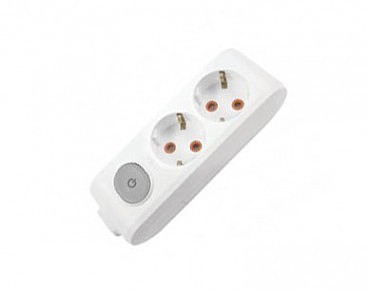 Колодка 2 гнізда c з/к + кнопка ViKo MULTI-LET (25 шт) (00000008047)